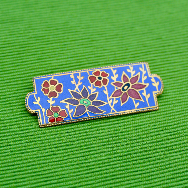 Floral Enamel Brooch