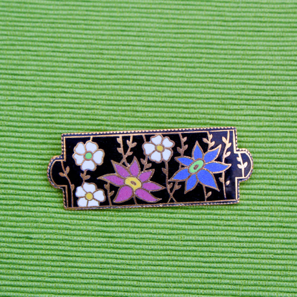 Floral Enamel Brooch