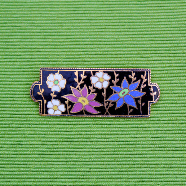 Floral Enamel Brooch