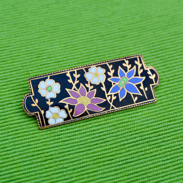 Floral Enamel Brooch