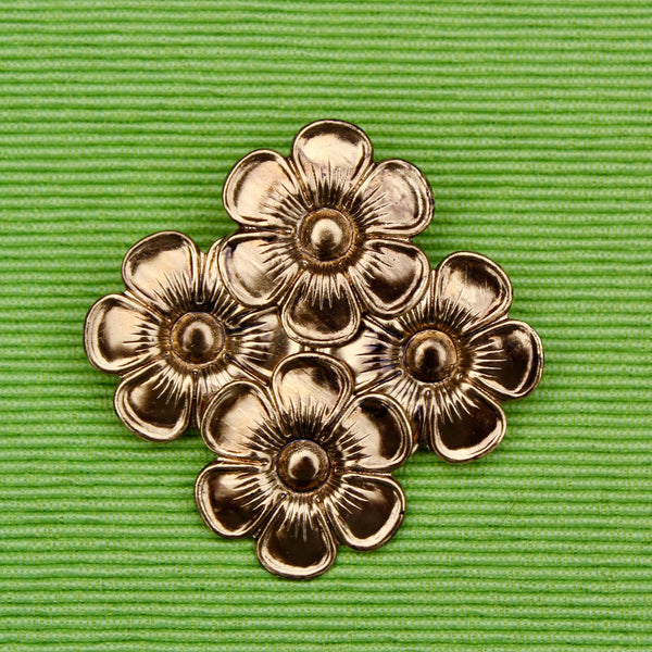 Bronze Floral Brooch