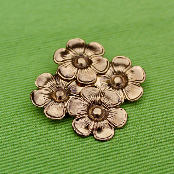 Bronze Floral Brooch