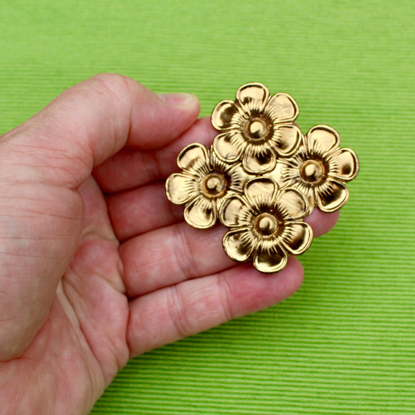 Bronze Floral Brooch