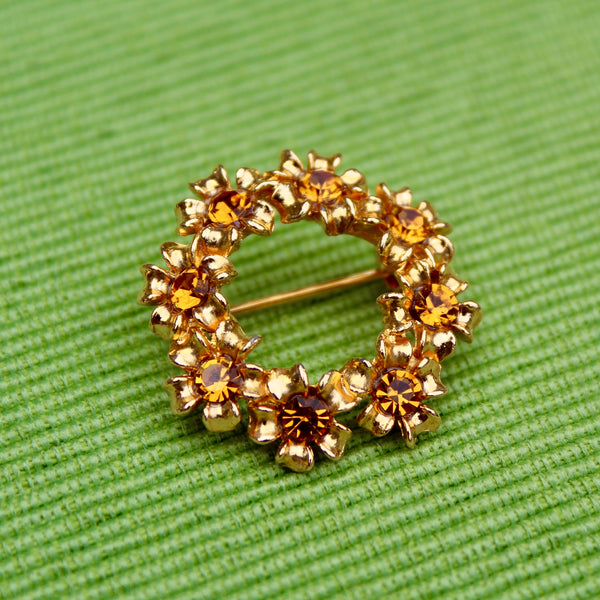 Topaz Wreath Brooch