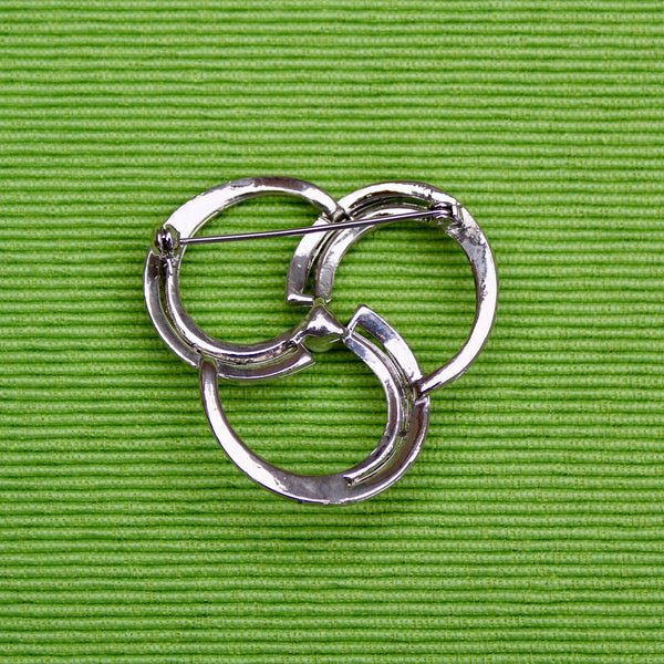 Silver Spiral with Pearl Brooch