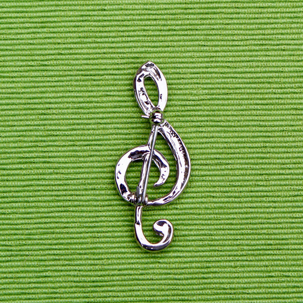 Treble Clef Music Brooch