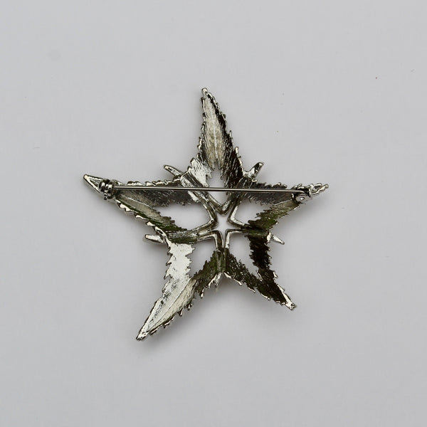 Double Silver Starfish Brooch