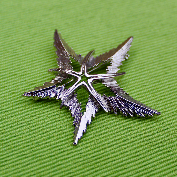 Double Silver Starfish Brooch