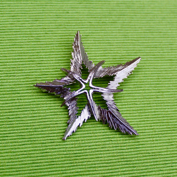 Double Silver Starfish Brooch