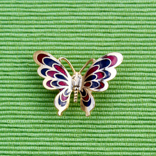 Cloisonné Enamel Butterfly Pins