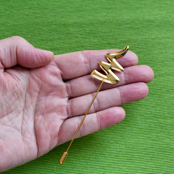 1980s Gold Stick Pins