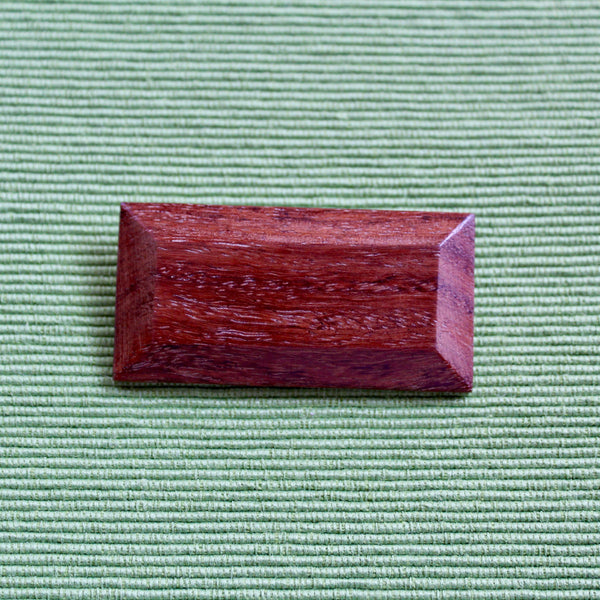 Wooden Rectangle Brooch