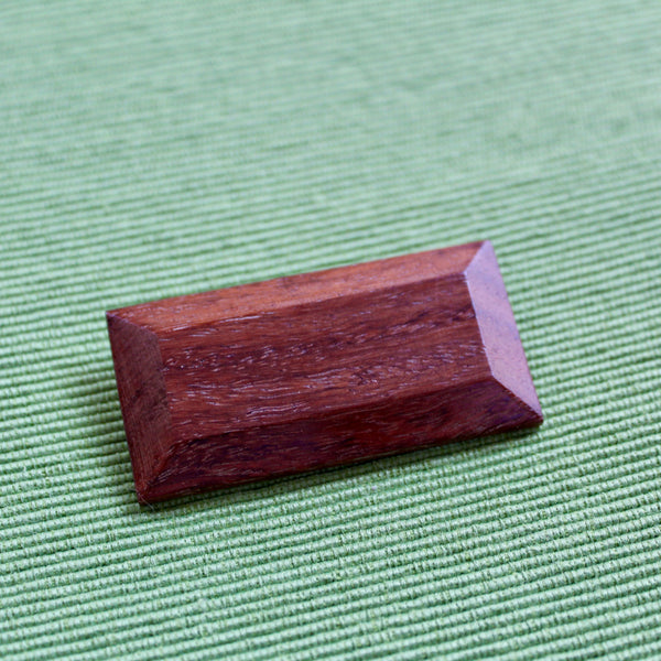 Wooden Rectangle Brooch