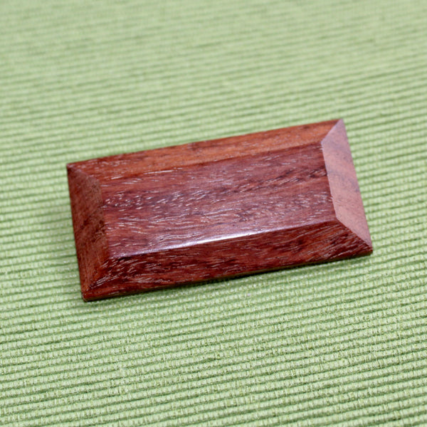 Wooden Rectangle Brooch