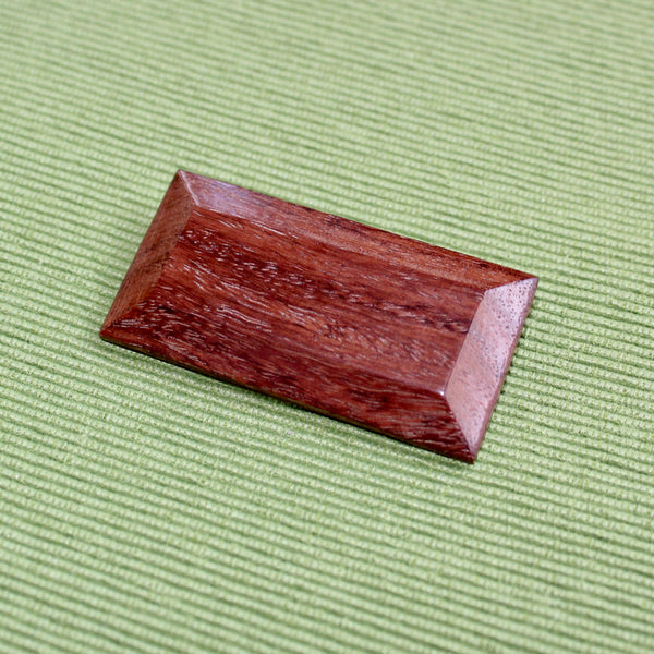 Wooden Rectangle Brooch