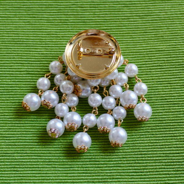 Pearl Waterfall Brooch