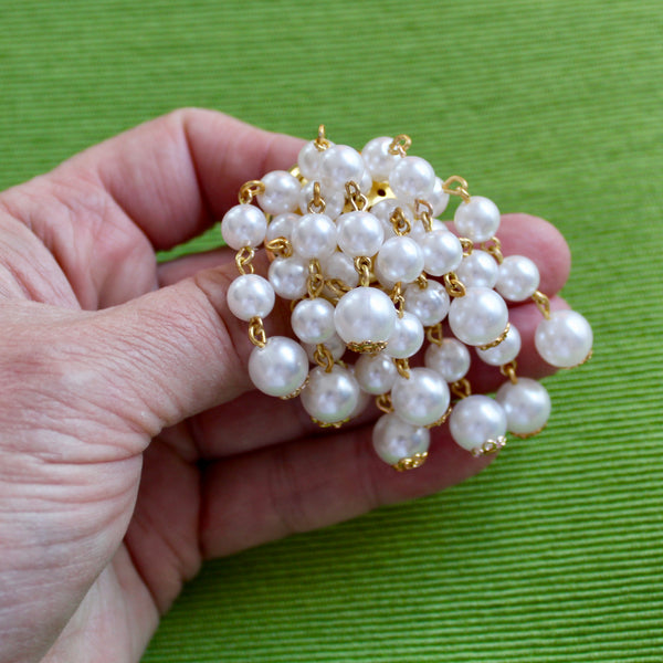 Pearl Waterfall Brooch