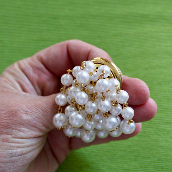Pearl Waterfall Brooch