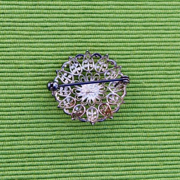 Silver Filigree Brooch
