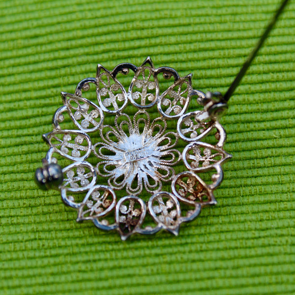 Silver Filigree Brooch