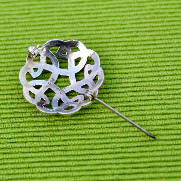 Sterling Celtic Knot Brooch