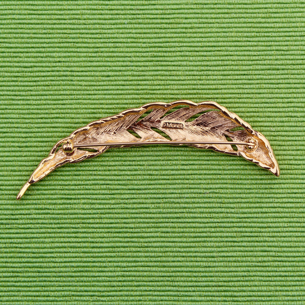 Monet Feather Brooch