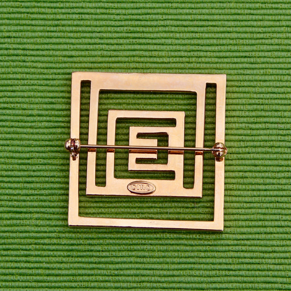 Ciro Square Enamel Brooch