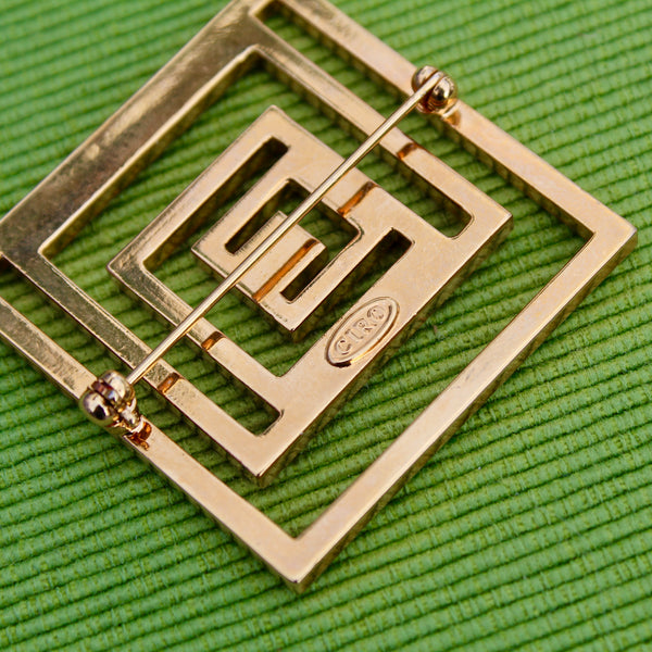 Ciro Square Enamel Brooch