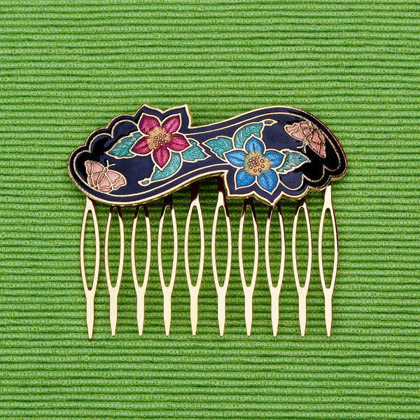 Cloisonné Twist Hair Comb
