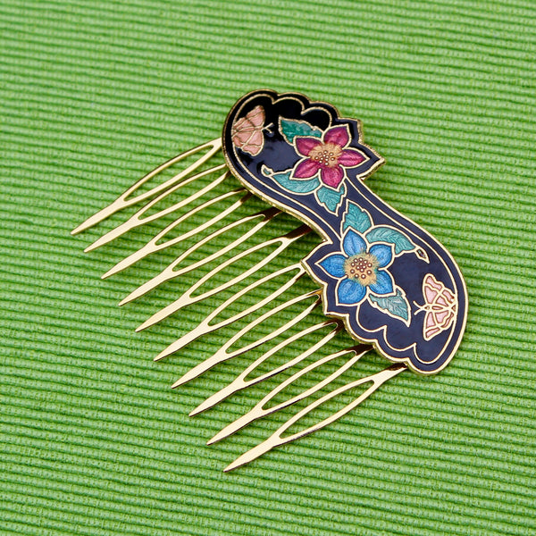 Cloisonné Twist Hair Comb