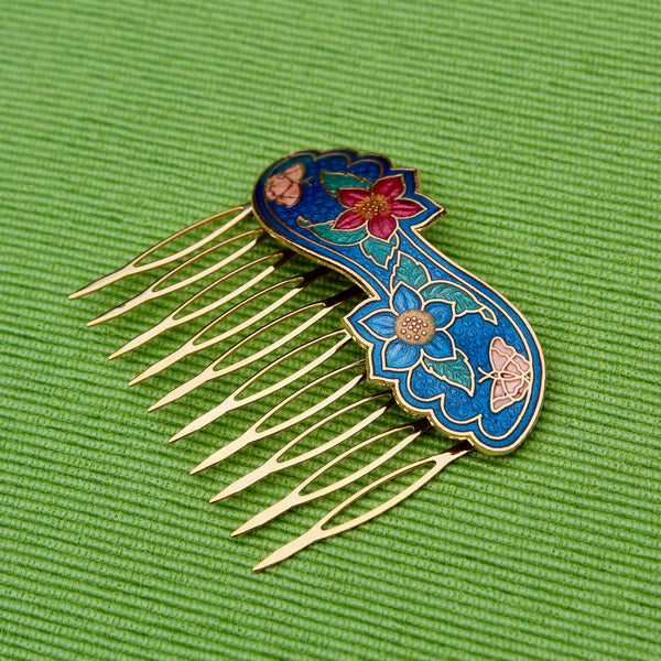 Cloisonné Twist Hair Comb
