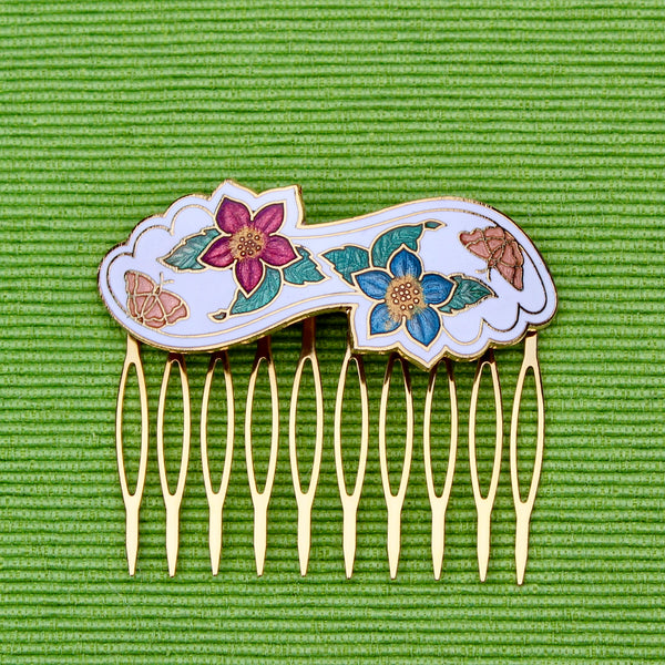 Cloisonné Twist Hair Comb