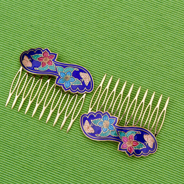 Cloisonné Twist Hair Comb