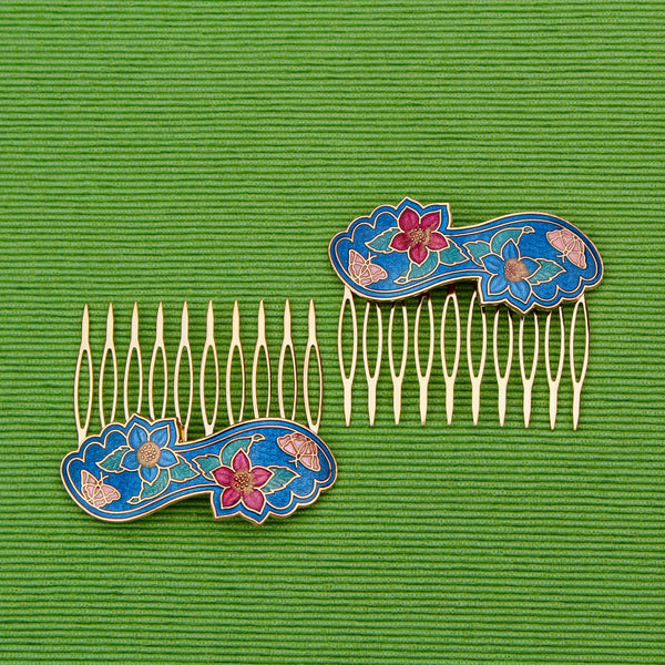 Cloisonné Twist Hair Comb