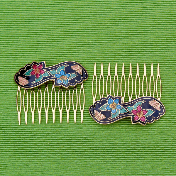 Cloisonné Twist Hair Comb