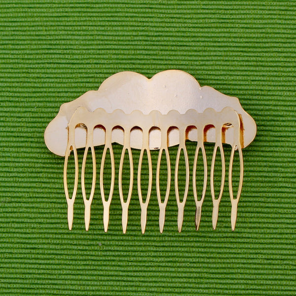 Cloisonné Rose and Butterfly Hair Comb