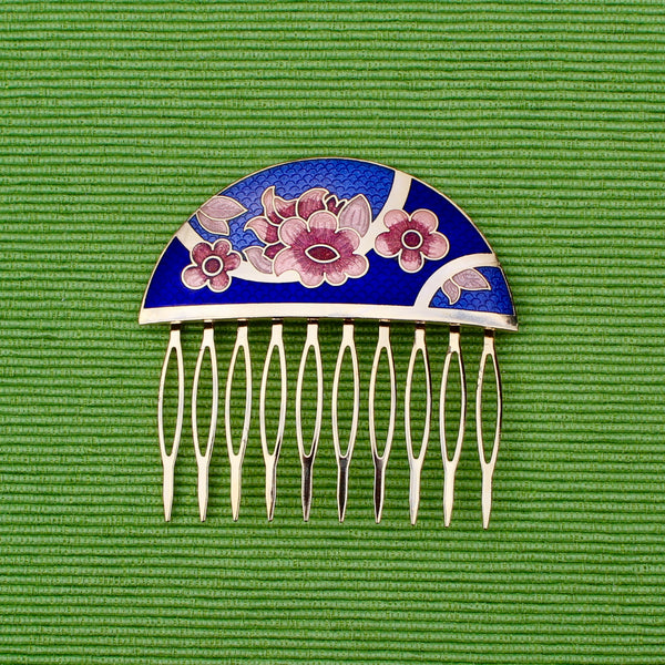 Cloisonné Cherry Blossom Hair Comb