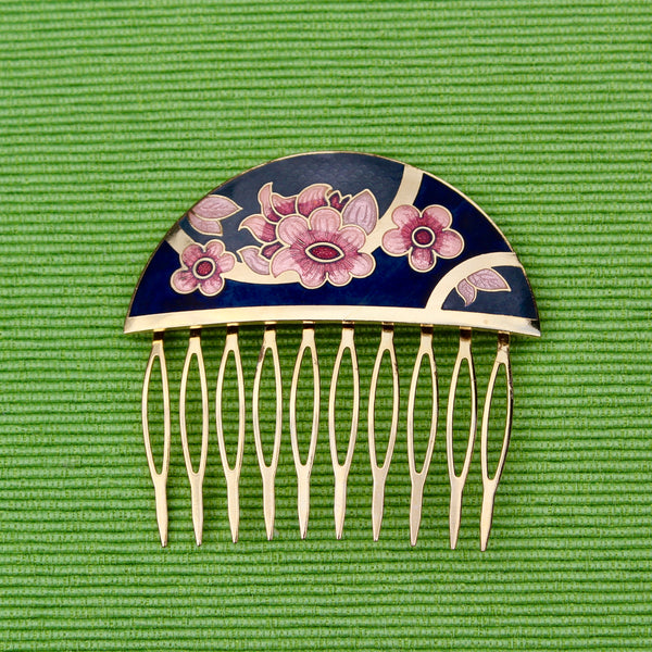 Cloisonné Cherry Blossom Hair Comb
