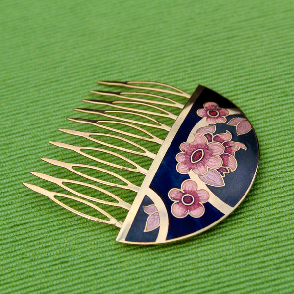 Cloisonné Cherry Blossom Hair Comb