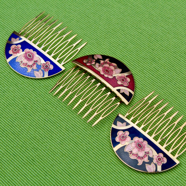 Cloisonné Cherry Blossom Hair Comb