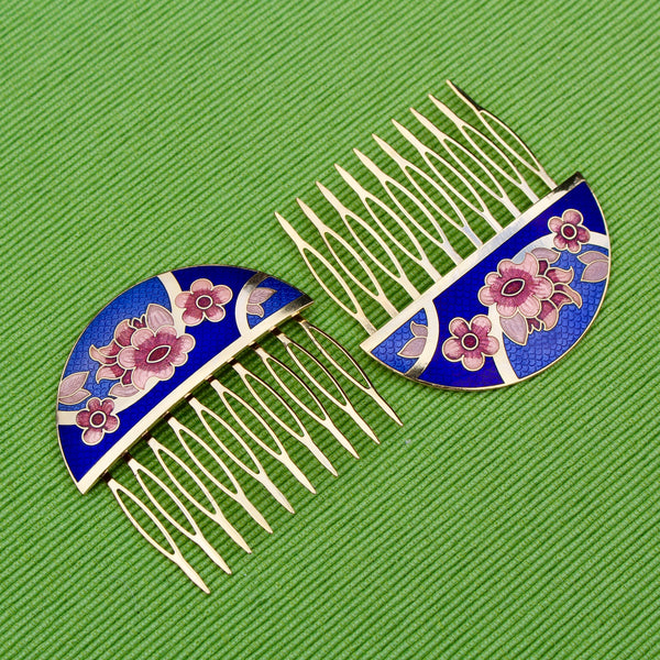 Cloisonné Cherry Blossom Hair Comb