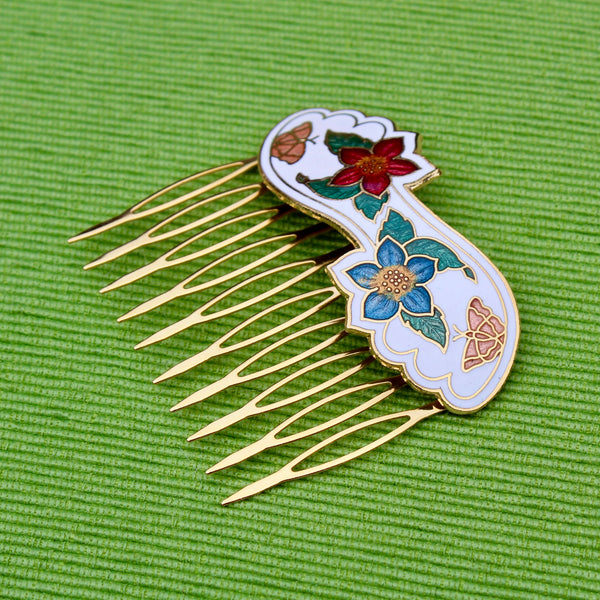 Cloisonné Twist Hair Comb