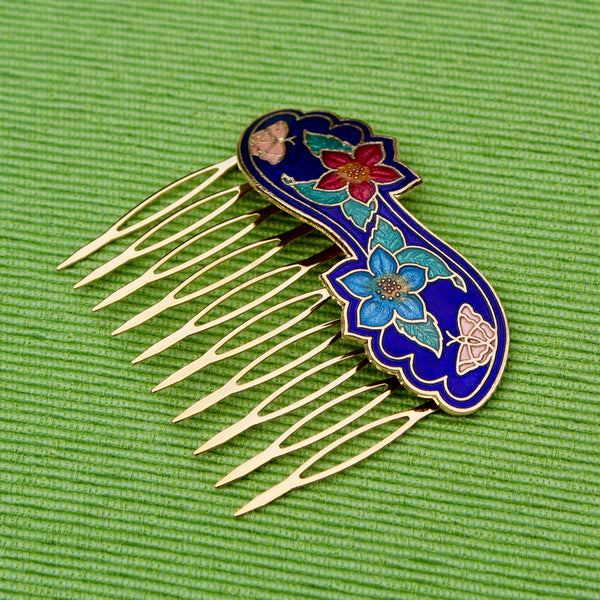 Cloisonné Twist Hair Comb