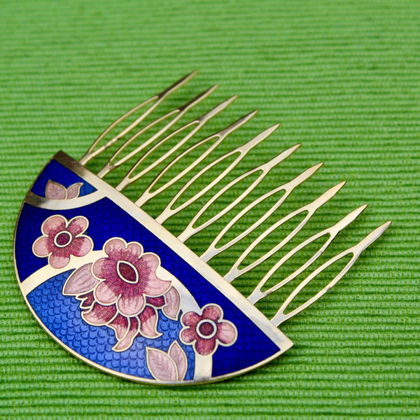 Cloisonné Cherry Blossom Hair Comb