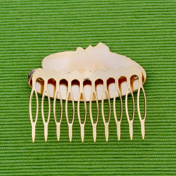 Cloisonné Lily Pad Hair Comb