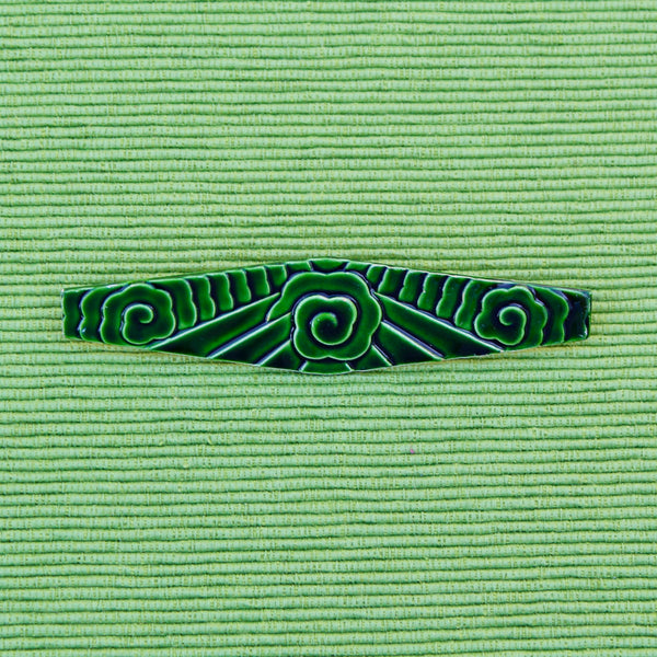 Large Art Nouveau Style Enamel Brooch