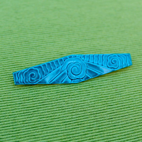 Large Art Nouveau Style Enamel Brooch