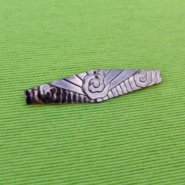 Large Art Nouveau Style Enamel Brooch