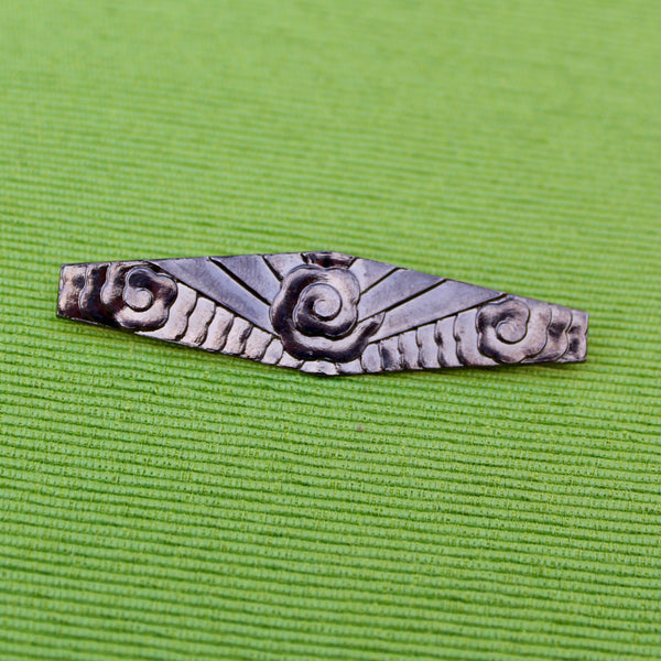 Large Art Nouveau Style Enamel Brooch