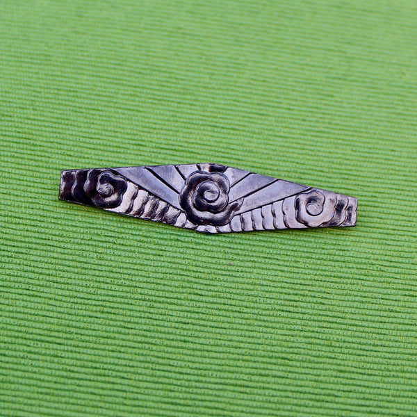 Large Art Nouveau Style Enamel Brooch